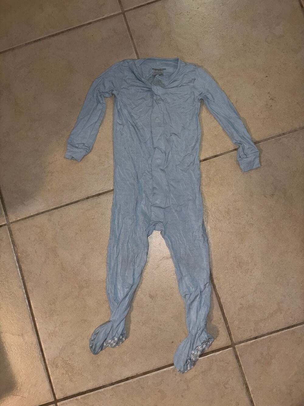 Magnetic Me Light Blue Modal Magnetic Footie Sleeper 18-24 Months